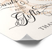 White Bow Bridal Shower Cards and Gifts Poster (Ecke)
