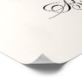 White Bow Bridal Shower Welcome Poster (Ecke)