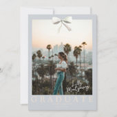 White Bow Coquette Trellis Abschluss Ankündigung (Vorderseite)