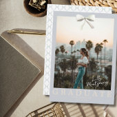 White Bow Coquette Trellis Abschluss Ankündigung