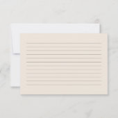 White Bow Floral Bridal Shower Recipe Card (Rückseite)