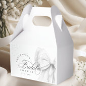 White Bow Pearls Brautparty Geschenkschachtel