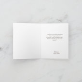 White Bow Ribbon Vintag Baby Dusche Dankeskarte (Innenseite)