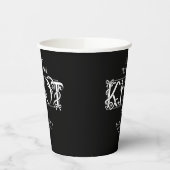 White Bow She's Tying the Knot Black Bridal Shower Pappbecher (Links)