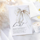 White Bow Sie bindet das Brautparty des Knotens Einladung