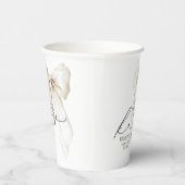 White Bow Sie bindet das Brautparty des Knotens Pappbecher (Rechts)