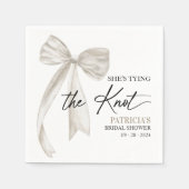 White Bow Sie bindet das Brautparty des Knotens Serviette (Vorderseite)