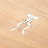 White Bow Sie bindet das Party des Knochen-Brautpa Acryleinladungen (Ablage )