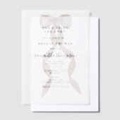 White Bow Sie bindet das Party des Knochen-Brautpa Pergament Einladungen (Versetzt)