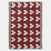 White Bow Throw Blanket Decke (Vorderseite Vertikal)