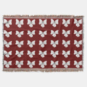 White Bow Throw Blanket Decke (Vorderseite)