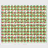 White Bow Weihnachten, Watermelons Wrapping Paper Geschenkpapier (Flach)