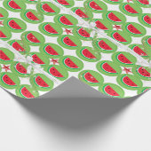 White Bow Weihnachten, Watermelons Wrapping Paper Geschenkpapier (Ecke)