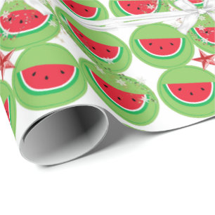 White Bow Weihnachten, Watermelons Wrapping Paper Geschenkpapier