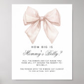 White Bow Wie groß ist Mama's Bauchduschenspiel Poster (Vorne)