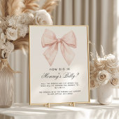 White Bow Wie groß ist Mama's Bauchduschenspiel Poster