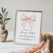 White Bow Wie groß ist Mama's Bauchduschenspiel Poster