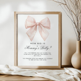 White Bow Wie groß ist Mama's Bauchduschenspiel Poster