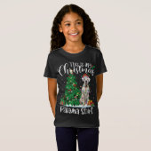 White Boxer Christmas Lights Funny Pajama Dog Lieb T-Shirt (Vorne ganz)