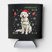 White Boxer Dog Ugly Christmas Sweater Funny Xmas Dosenkühler (Vorderseite)