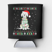 White Boxer Dog Ugly Christmas Sweater Funny Xmas Dosenkühler (Vorderseite)