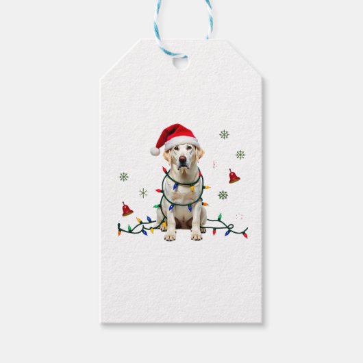 White Boxer Dog Ugly Christmas Sweater Funny Xmas Geschenkanhänger (Vorderseite)