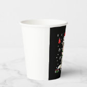 White Boxer Dog Ugly Christmas Sweater Funny Xmas Pappbecher (Rechts)