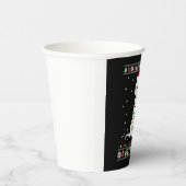 White Boxer Dog Ugly Christmas Sweater Funny Xmas Pappbecher (Rechts)