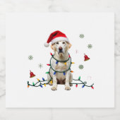 White Boxer Dog Ugly Christmas Sweater Funny Xmas Schaumweinetikett (Einzelnes Label)