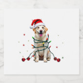 White Boxer Dog Ugly Christmas Sweater Funny Xmas Schaumweinetikett (Einzelnes Label)