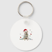 White Boxer Dog Ugly Christmas Sweater Funny Xmas  Schlüsselanhänger (Vorderseite)