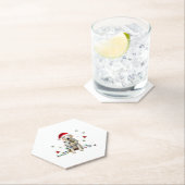 White Boxer Dog Ugly Christmas Sweater Funny Xmas Untersetzer (Vor Ort)