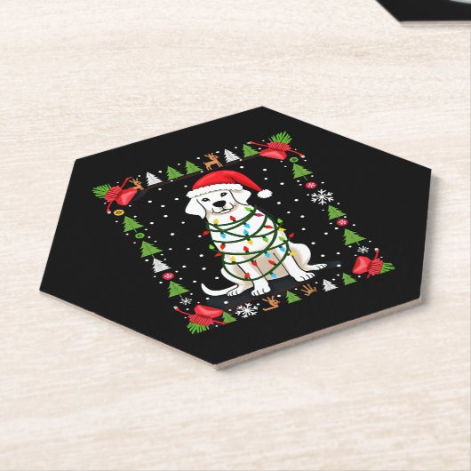 White Boxer Dog Ugly Christmas Sweater Funny Xmas  Untersetzer (angewinkelt)