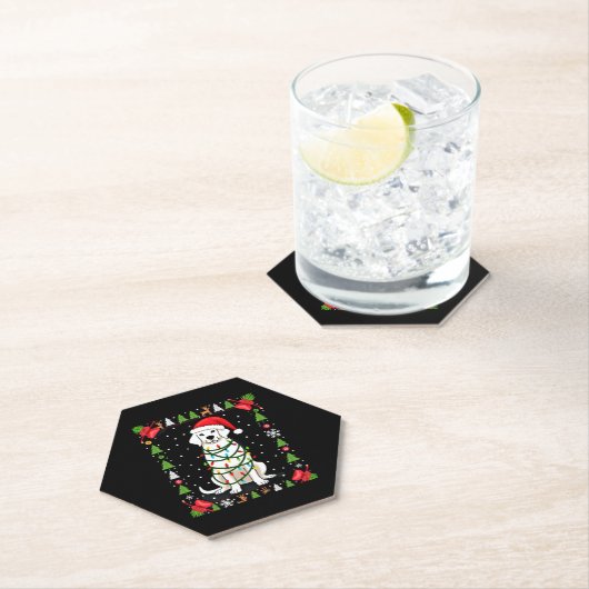 White Boxer Dog Ugly Christmas Sweater Funny Xmas  Untersetzer (Vor Ort)