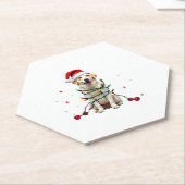 White Boxer Dog Ugly Christmas Sweater Funny Xmas Untersetzer (angewinkelt)