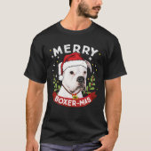 White Boxer Dog Weihnachtsjunge Mädchen Kinder T-Shirt (Vorderseite)