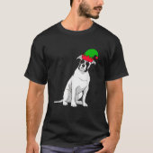 White Boxer Elf Dog Lover Frohe Weihnachten Weihna T-Shirt (Vorderseite)