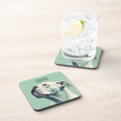 White Boxer Getränkeuntersetzer (Rechte Seite)