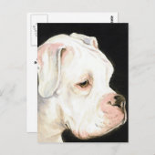 White Boxer Original Hund Postkarte (Vorne/Hinten)