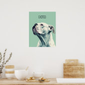 White Boxer Poster (Küche)