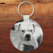 White Boxer Schlüsselanhänger (Vorderseite)
