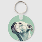 White Boxer Schlüsselanhänger (Rückseite)