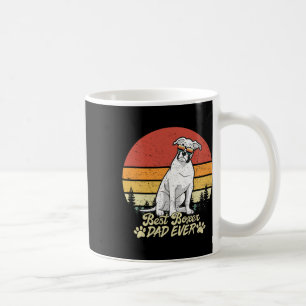 White Boxer Vater Ever Vintager Retro Hund-Vaterta Kaffeetasse
