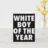 White Boy Of The Year For Men Boys Kids Funny Grap Karte (Gelbe Blume)