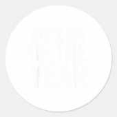 White Boy Of The Year Funny T Runder Aufkleber (Vorderseite)