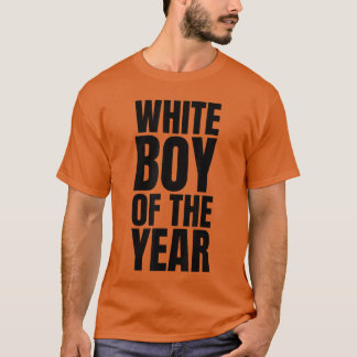 White Boy ofhe Year for Men Boys Funny vintage T-Shirt