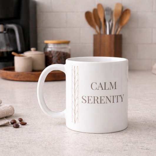 White Braid Serenity Classic Mug, 11 oz Kaffeetasse