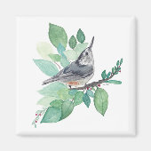 White Breastch Nuthatch Bird Art Magnet (Vorne)