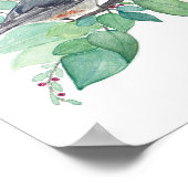 White Breastch Nuthatch Bird Art Print Poster (Ecke)