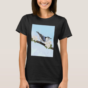 White Breastch Nuthatch Bird Bird Birdwatcher Bio T-Shirt